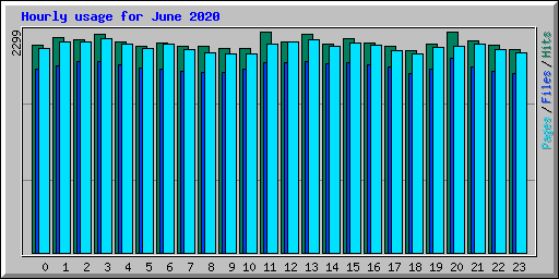 Hourly usage for June 2020