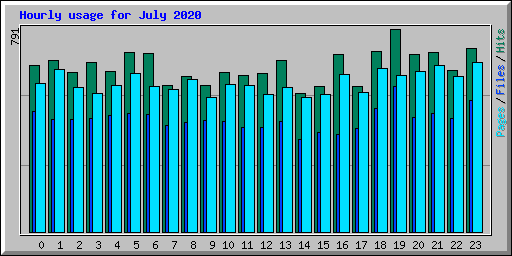 Hourly usage for July 2020