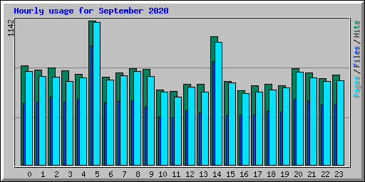 Hourly usage for September 2020