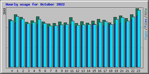 Hourly usage for October 2022